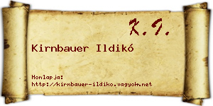 Kirnbauer Ildikó névjegykártya