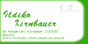 ildiko kirnbauer business card